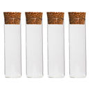 REGENT GLASS BOTTLES WITH CORK LIDS 4PCS, 70ML (37MM DIAX96MM)