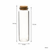 REGENT GLASS BOTTLES WITH CORK LIDS 4PK, 100ML