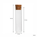 REGENT GLASS BOTTLES WITH CORK LIDS 4PCS, 100ML (37MM DIAX128MM)