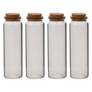 REGENT GLASS BOTTLES WITH CORK LIDS 4PK, 100ML