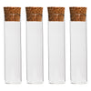 REGENT GLASS BOTTLES WITH CORK LIDS 4PCS, 100ML (37MM DIAX128MM)
