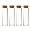 REGENT GLASS BOTTLES WITH CORK LIDS 4PK, 100ML
