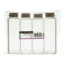 REGENT GLASS BOTTLES WITH CORK LIDS 4PK, 100ML