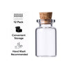 REGENT GLASS BOTTLES WITH CORK LIDS 12PK, 15ML