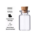 REGENT GLASS BOTTLES WITH CORK LIDS 12PK, 15ML