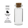 REGENT GLASS BOTTLES WITH CORK LIDS 12PK, 15ML