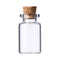 REGENT GLASS BOTTLES WITH CORK LIDS 12PCS, 15ML (22MM DIAX53MM)