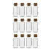 REGENT GLASS BOTTLES WITH CORK LIDS 12PK, 15ML