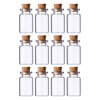 REGENT GLASS BOTTLES WITH CORK LIDS 12PCS, 15ML (22MM DIAX53MM)