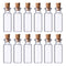 REGENT GLASS BOTTLES WITH CORK LIDS 12PCS, 18ML (22MM DIAX72MM)