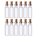 REGENT GLASS BOTTLES WITH CORK LIDS 12PCS, 20ML (22MM DIAX80MM)