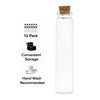 REGENT GLASS BOTTLES WITH CORK LIDS 12PK, 30ML