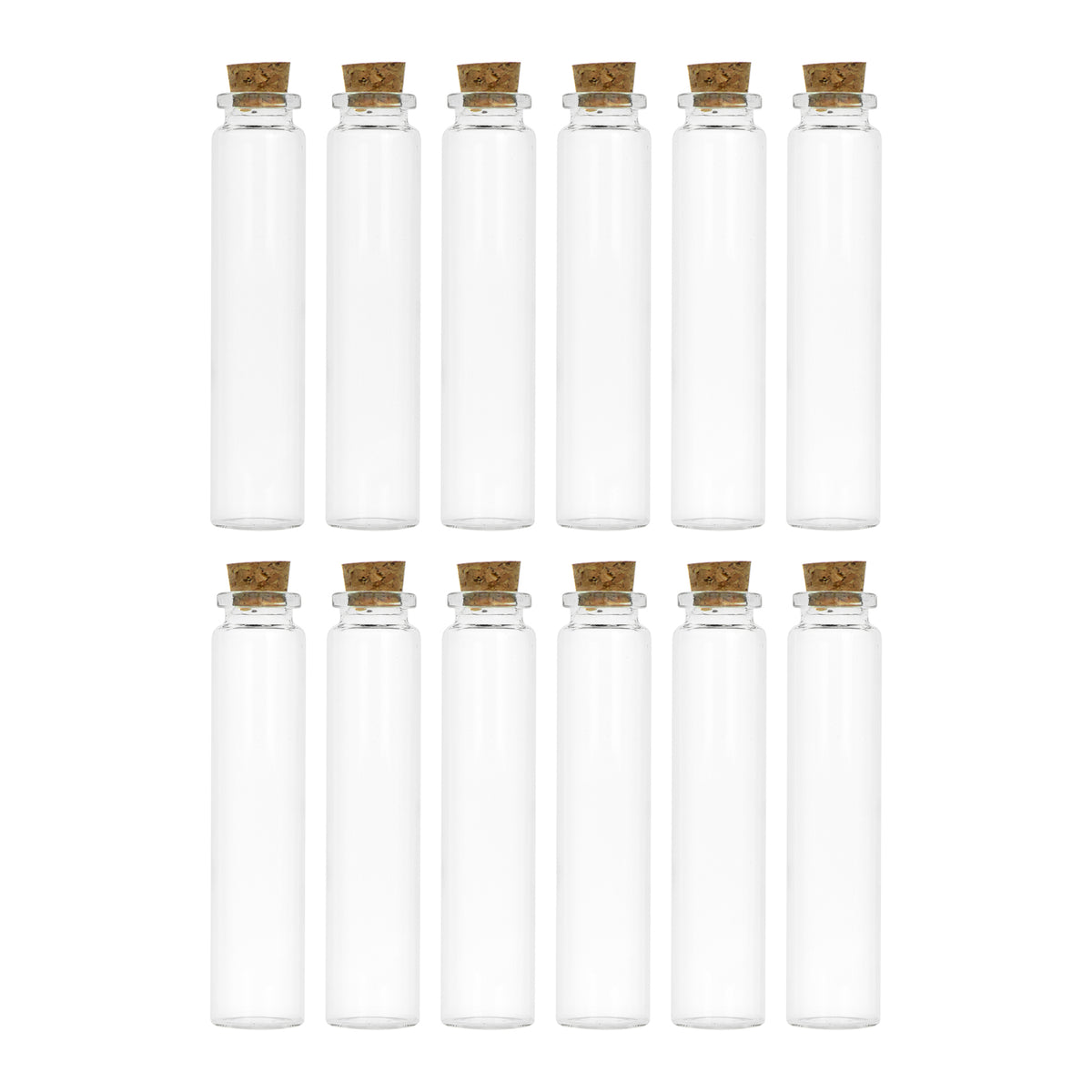 REGENT GLASS BOTTLES WITH CORK LIDS 12PK, 30ML
