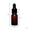 REGENT AMBER GLASS BOTTLE WITH BLACK PLASTIC DROPPER LID 4 PIECE, 10ML (25MM DIAX82MM)