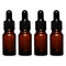 REGENT AMBER GLASS BOTTLE WITH BLACK PLASTIC DROPPER LID 4 PIECE, 10ML (25MM DIAX82MM)