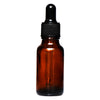 REGENT AMBER GLASS BOTTLES WITH BLACK PLASTIC DROPPER LIDS 4PK, 20ML
