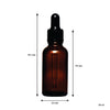 REGENT AMBER GLASS BOTTLES WITH BLACK PLASTIC DROPPER LIDS 4PK, 30ML