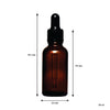 REGENT AMBER GLASS BOTTLE WITH BLACK PLASTIC DROPPER LID 4 PIECE, 30ML