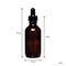 REGENT AMBER GLASS BOTTLE WITH BLACK PLASTIC DROPPER LID 4 PIECE, 60ML (37MM DIAX115MM)