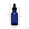 REGENT BLUE GLASS BOTTLES WITH DROPPER LIDS 4PK, 30ML