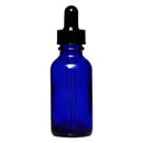 REGENT BLUE GLASS BOTTLE WITH DROPPER LID 4 PIECE, 30ML
