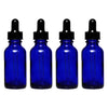 REGENT BLUE GLASS BOTTLE WITH DROPPER LID 4 PIECE, 30ML