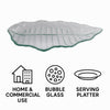 REGENT LEAF PLATTER BUBBLE GLASS - MEDIUM