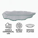 REGENT LEAF PLATTER BUBBLE GLASS - LARGE
