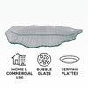 REGENT LEAF PLATTER BUBBLE GLASS - LARGE