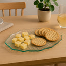REGENT LEAF PLATTER BUBBLE GLASS - LARGE