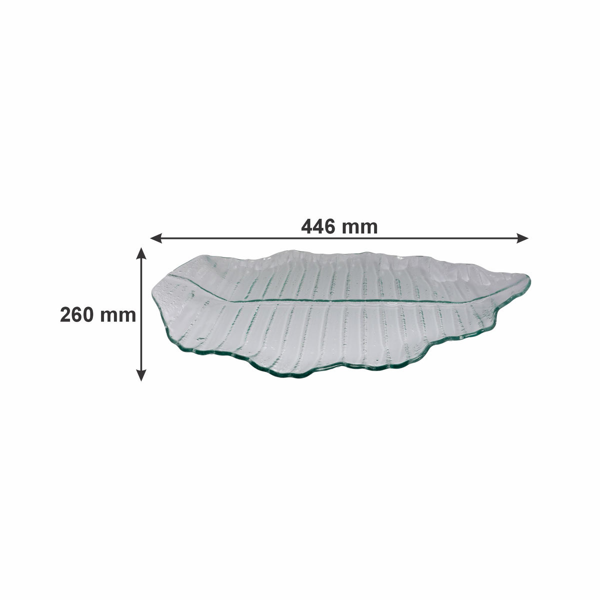 REGENT LEAF PLATTER BUBBLE GLASS - LARGE