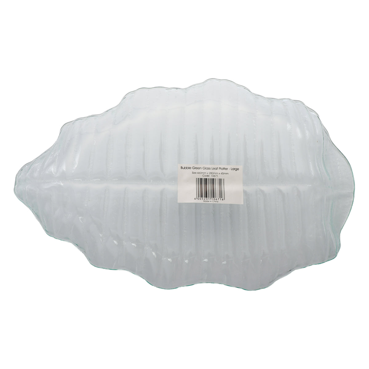 REGENT LEAF PLATTER BUBBLE GLASS - LARGE