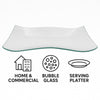 REGENT WAVY RECTANGULAR PLATTER BUBBLE GLASS - MEDIUM