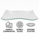 REGENT WAVY RECTANGULAR PLATTER BUBBLE GLASS - MEDIUM