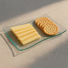 REGENT WAVY RECTANGULAR PLATTER BUBBLE GLASS - MEDIUM