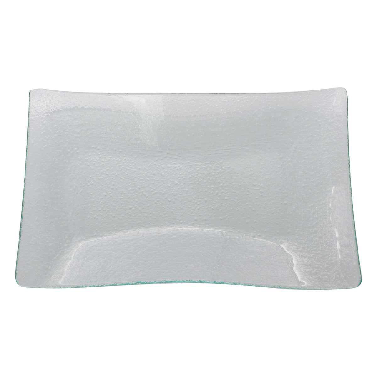 REGENT WAVY RECTANGULAR PLATTER BUBBLE GLASS - MEDIUM