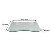 REGENT WAVY RECTANGULAR PLATTER BUBBLE GLASS - LARGE, (410X260MM)