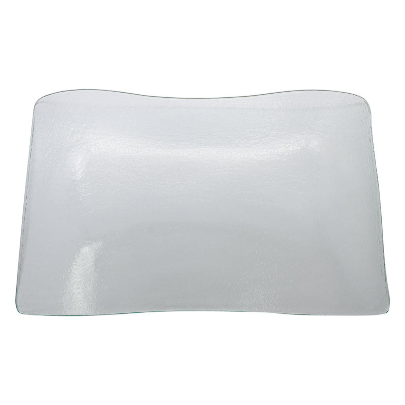 REGENT WAVY RECTANGULAR PLATTER BUBBLE GLASS - LARGE, (410X260MM)
