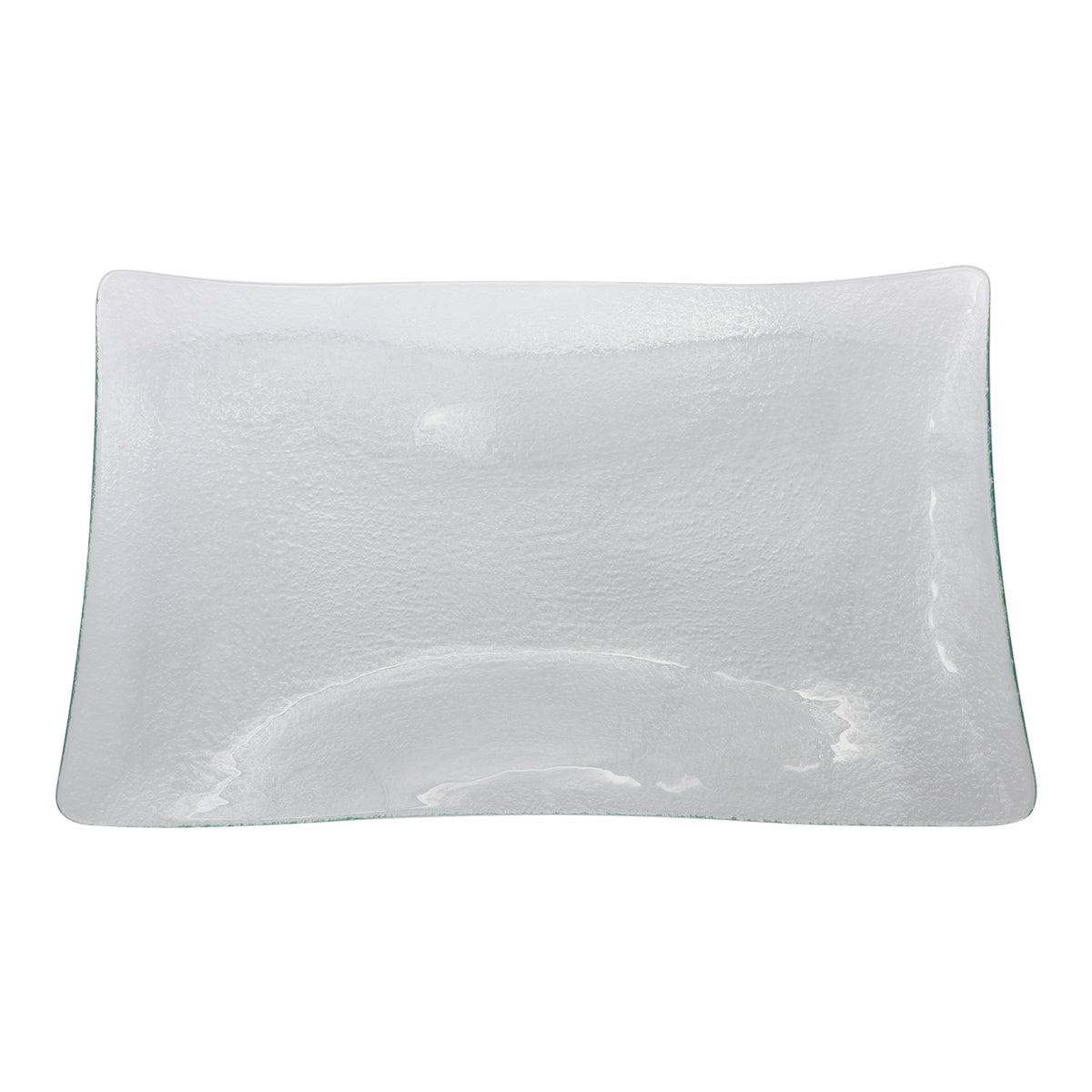 REGENT WAVY RECTANGULAR PLATTER BUBBLE GLASS - LARGE