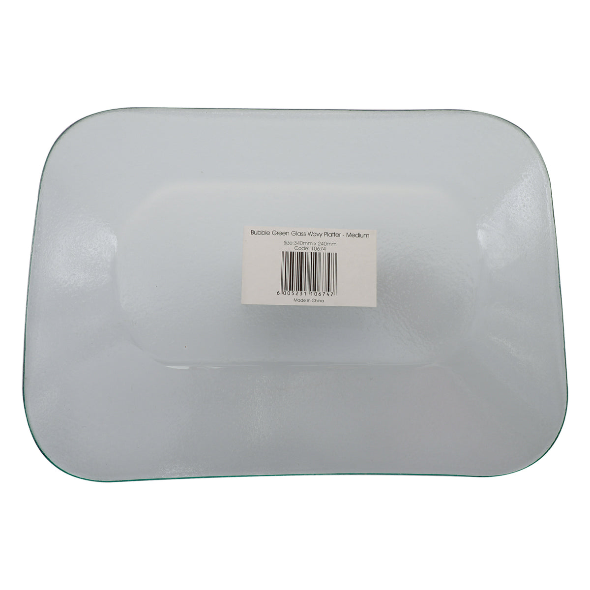 REGENT RECTANGULAR PLATTER BUBBLE GLASS - MEDIUM