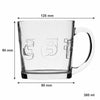 REGENT `COFFEE`EMBOSSED GLASS COFFEE MUGS 4PK, 380ML