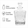 REGENT GLASS PERFUME BOTTLE TAPERED EMBOSSED WITH BALL STOPPER, 140ML