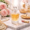 REGENT GLASS PERFUME BOTTLE TAPERED EMBOSSED WITH BALL STOPPER, 140ML