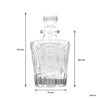 REGENT GLASS PERFUME BOTTLE TAPERED EMBOSSED WITH BALL STOPPER, 140ML