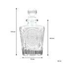 REGENT GLASS PERFUME BOTTLE TAPERED EMBOSSED WITH BALL STOPPER, 140ML (70MM DIAX130MM)