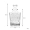 REGENT GLASS PERFUME BOTTLE TAPERED EMBOSSED WITH BALL STOPPER, 140ML (70MM DIAX130MM)