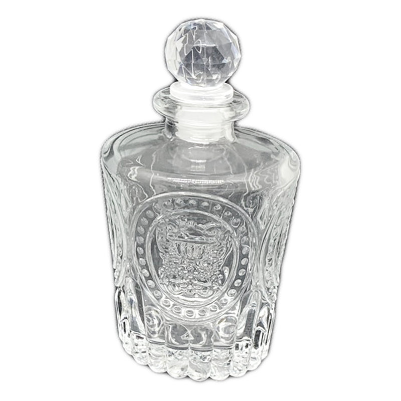 REGENT GLASS PERFUME BOTTLE TAPERED EMBOSSED WITH BALL STOPPER, 140ML (70MM DIAX130MM)