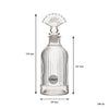 REGENT GLASS PERFUME RIBBED BOTTLE WITH SHELL STOPPER, 200ML