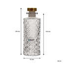 REGENT GLASS LATTICE PATTERN PERFUME BOTTLE WITH ROSE GOLD PLASTIC STOPPER, 150ML (52MM DIAX145MM)