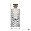 REGENT GLASS LATTICE PATTERN PERFUME BOTTLE WITH ROSE GOLD PLASTIC STOPPER, 150ML (52MM DIAX145MM)